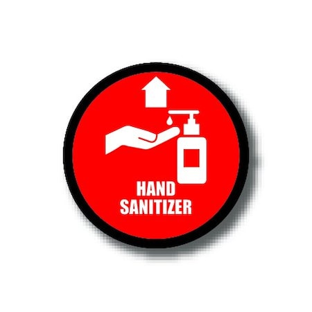 Ergomat 6in CIRCLE SIGNS Hand Sanitizer DSV-SIGN 36 #6094 -UEN
